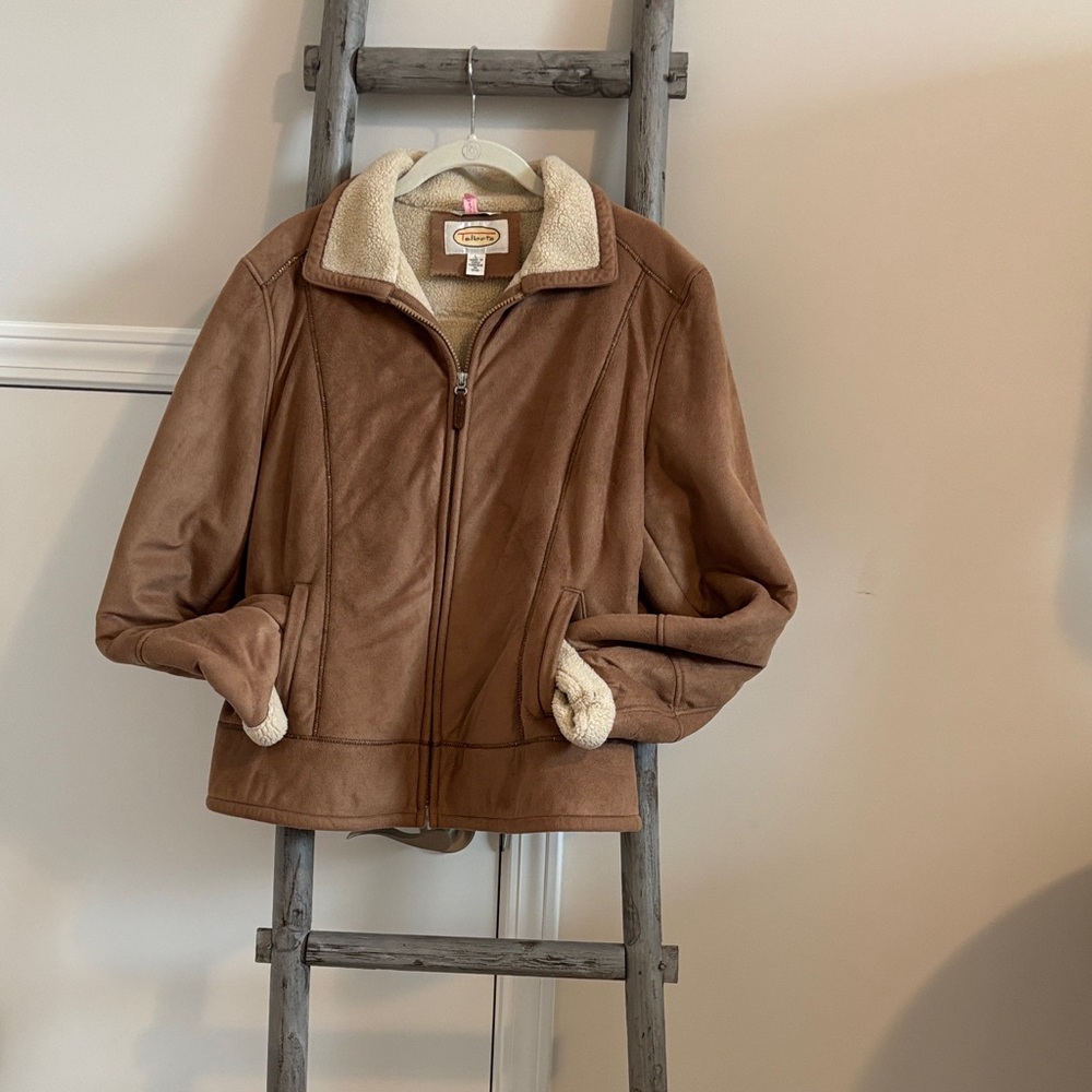 Talbots Tan Teddy Jacket with Cream Lining